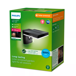 Aplique Zonal C LED 1×1,3W 3000K Solar con Sensor Ultra Eficiente Negro IP44 – Philips - Imagen 3