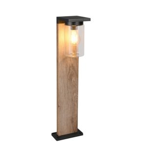 Baliza ARDILA 65cm Madera con Sensor Oscuridad E27 40W IP44 - TRIO Lighting - Imagen 1