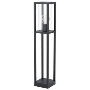Baliza de Exterior CASCINETTA en Aluminio Negro con Casquillo E27 IP54 – Eglo - Imagen 1