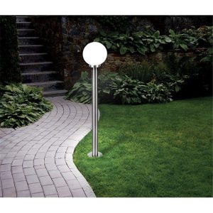 Baliza Exterior NISIA de Pie 1 m en Acero Inoxidable E27 IP44 – Eglo - Imagen 2