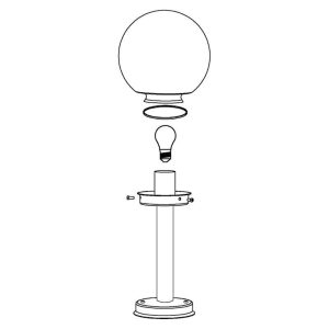 Baliza Exterior NISIA de Pie 1 m en Acero Inoxidable E27 IP44 – Eglo - Imagen 4