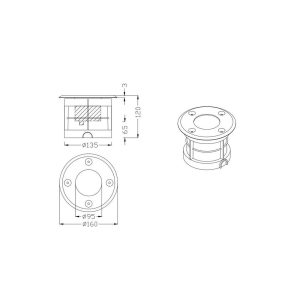 Baliza LED BELAJA Empotrable Ø16cm 8W 900lm 3000K IP65 - TRIO Lighting - Imagen 4