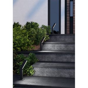 Baliza LED Exterior UGENTO de Zócalo Negra 960 lm 3000K IP44 – Eglo - Imagen 2