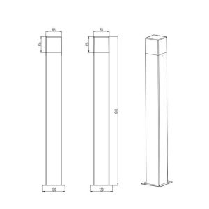 Baliza LED HUDSON 80cm 3.5W 320lm 3000K IP44 - TRIO Lighting - Image 3