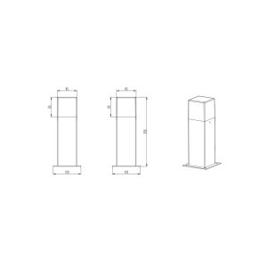 Baliza LED HUDSON Antracita 3.5W 320lm 3000K IP44 - TRIO Lighting - Imagen 4