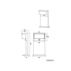 Baliza LED NESTOS 45cm 13W 1300lm 3000K IP54 con Sensor - TRIO Lighting - Imagen 4