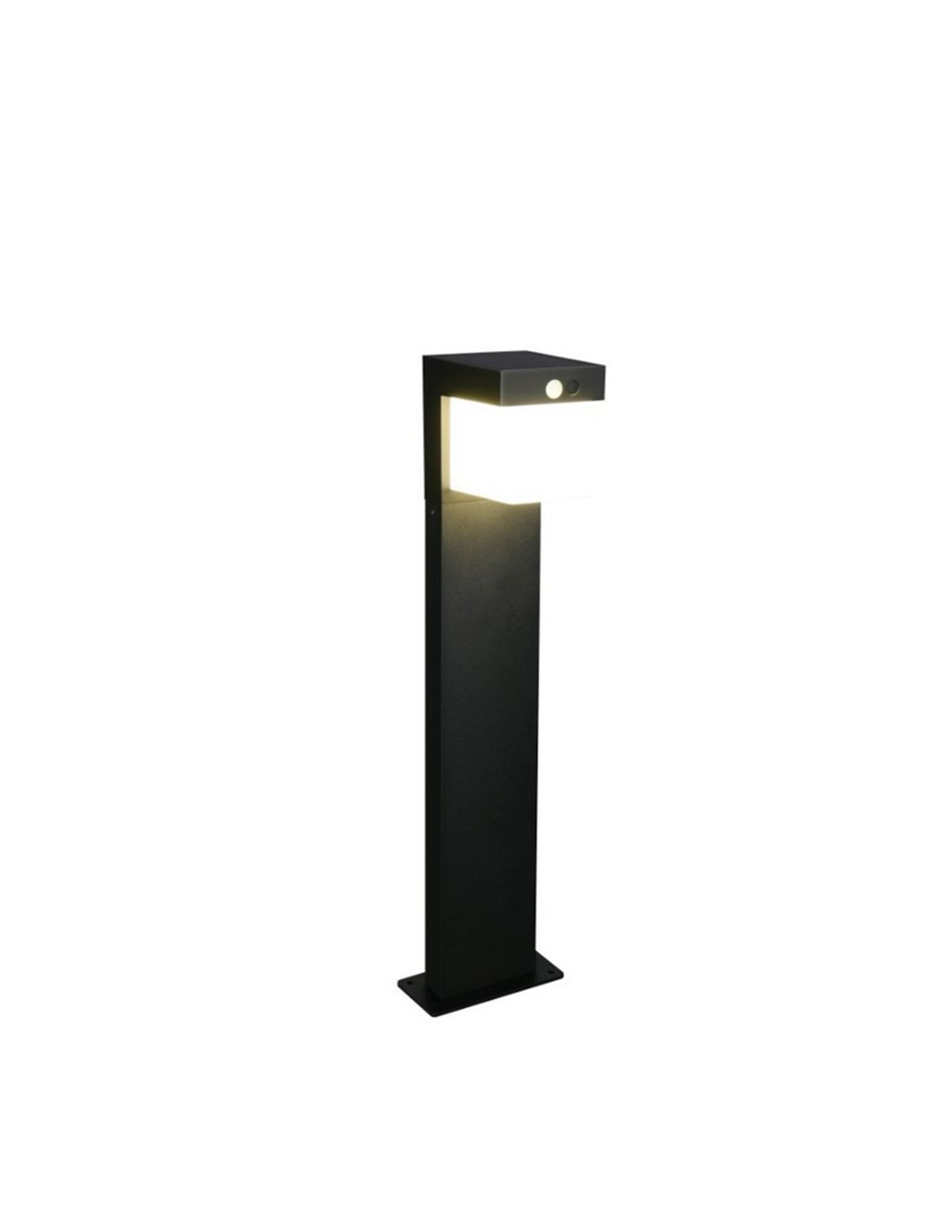 Baliza solar LED Colombo 50cm 5.5W 650lm 4000K IP44 con sensor Trio Lighting iluminada exterior