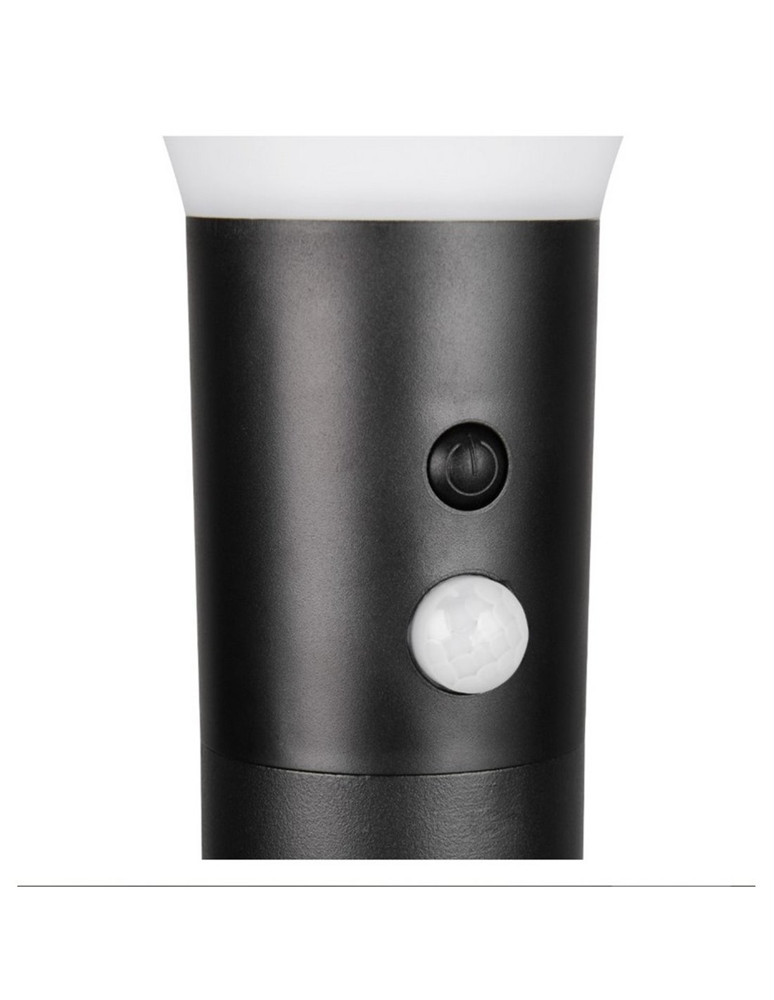 Baliza solar LED Gorda 50cm con sensor de movimiento detalle frontal