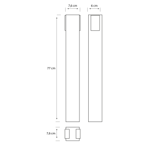 Baliza Stratosphere G LED 1×3,8W 4000K Ultra Eficiente Antracita IP44 – Philips - Imagen 4