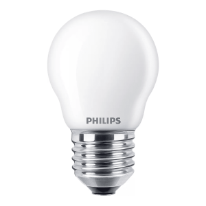 Bombilla Esférica LED 60W Equivalente E27 2700K Luz Cálida Mate No Regulable – Philips - Imagen 1