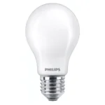 Bombilla estándar LED Philips 100W equivalente E27 2200K-2700K White Glow regulable vista frontal.
