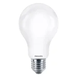 Bombilla estándar LED Philips 150W equivalente A67 E27 2700K luz cálida mate no regulable vista frontal.