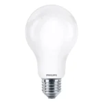 Bombilla estándar LED Philips 150W equivalente A67 E27 4000K luz fría mate no regulable vista frontal.