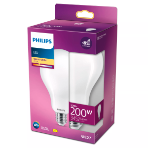 Bombilla Estándar LED 200W Equivalente A95 E27 2700K Luz Cálida Mate No Regulable – Philips - Imagen 2