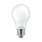 Bombilla estándar LED Philips 75W equivalente E27 4000K luz fría mate no regulable vista frontal.