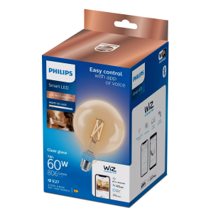 Bombilla Globo G125 Philips WiZ 2700K–6500K 7W E27 Clara - Imagen 2