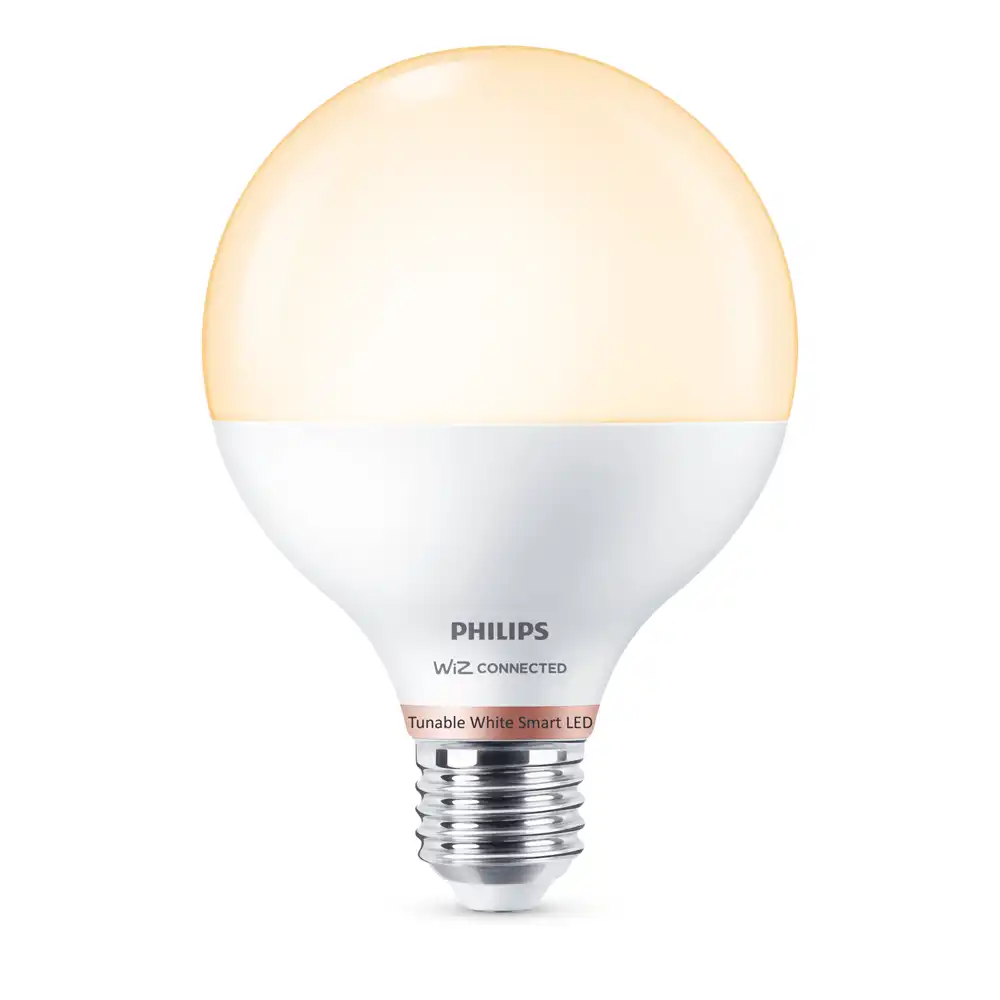 Bombilla globo G95 Philips WiZ E27 11W blanco regulable 2700K-6500K acabado mate.