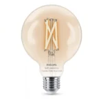 Bombilla globo G95 Philips WiZ E27 7W blanco regulable 2700K-6500K cristal claro.