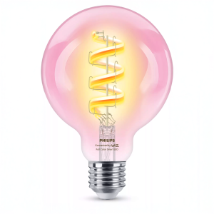 Bombilla Globo G95 Philips WiZ RGB 2200K–6500K 6,3W E27 Clara - Imagen 1