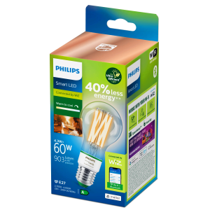 Bombilla LED A60 Philips WiZ 2700K–4000K 4,3W E27 Clara - Imagen 2