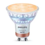 Bombilla LED GU10 Philips WiZ 4,7W luz blanca regulable 2700K-6500K.