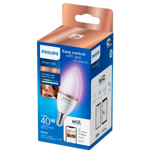 Bombilla Vela Philips WiZ RGB 2200K–6500K 4,9W E14 Mate - Imagen 2