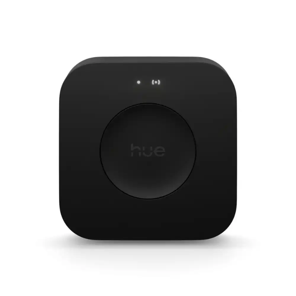 Bridge Pro para sistema Philips Hue vista frontal en fondo blanco.