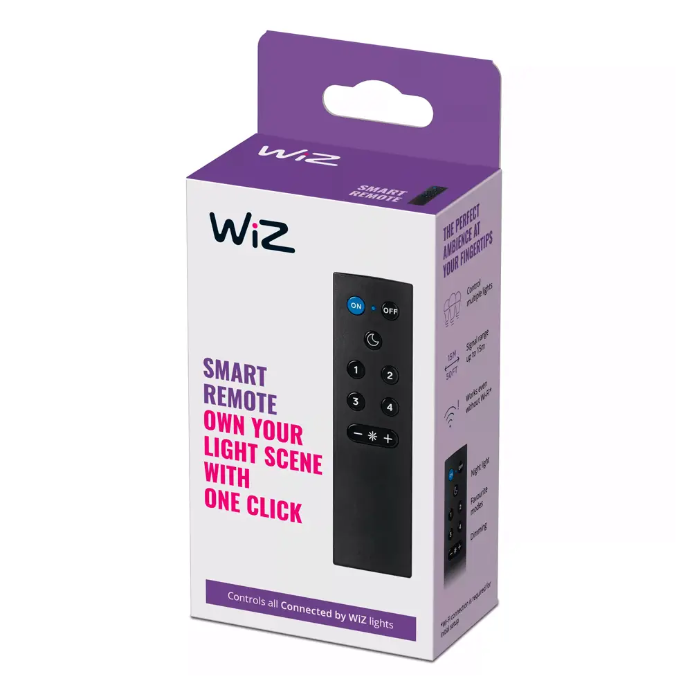Caja del control remoto inteligente para sistema WiZ Philips.
