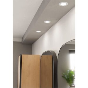 Downlight LED Empotrable FUEVA 6 Blanco IP44 CCT Ø88 mm 3,7W 450 lm – Eglo - Imagen 2