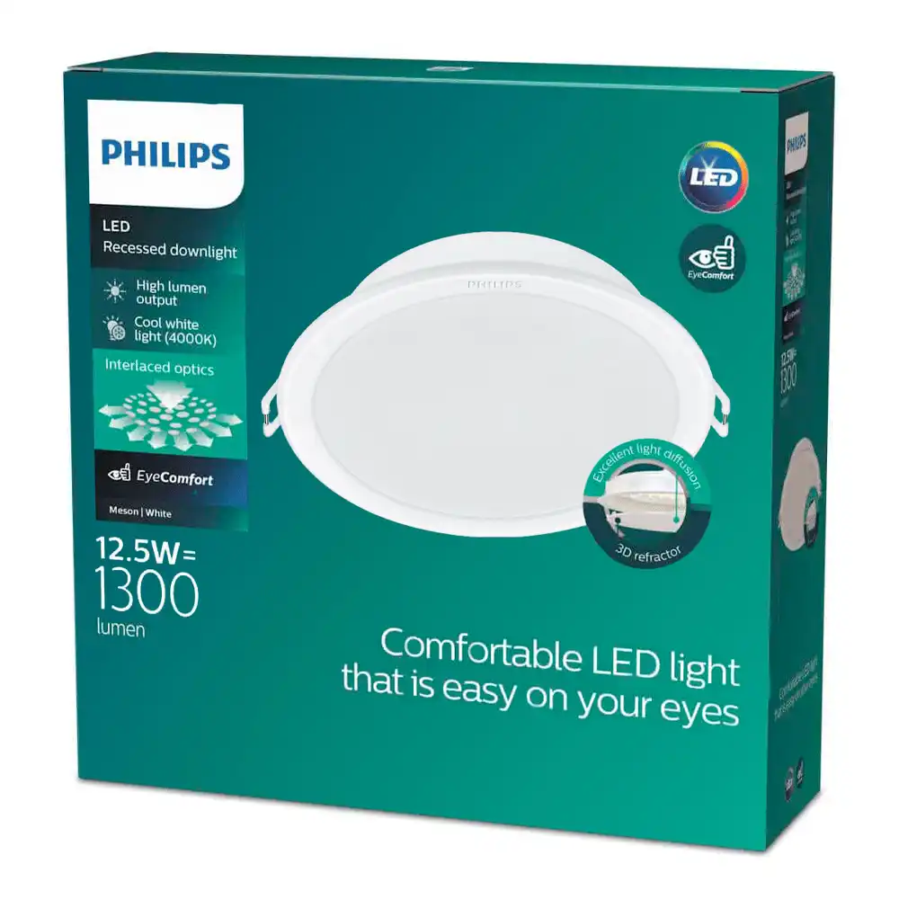 Foco empotrable Meson 125 LED 12,5W 4000K blanco Philips con caja original.