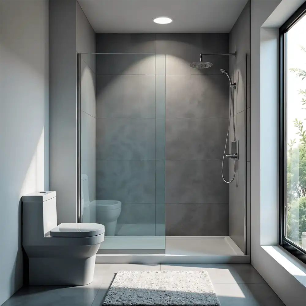 Foco empotrable Meson 200 LED 23,5W 4000K blanco Philips instalado en baño.