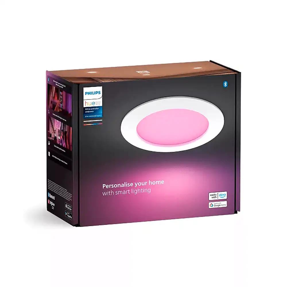 Foco empotrado Downlight Slim G Philips Hue blanco White & Color Ambiance IP44 con caja original.