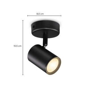 Foco LED Imageo 5W Philips WiZ Negro 2700K–6500K - Imagen 4
