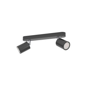 Foco Lineal Orientable RECISO-E Negro 2 Luces para Bombilla GU10 Interior IP20 – Eglo - Imagen 1
