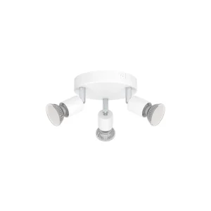 Foco Redondo Orientable STECCI-E Blanco 3 Luces para Bombilla GU10 Interior IP20 – Eglo - Imagen 1