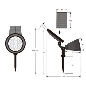 Foco Solar LED FESTIVAL RGB 1W 35lm IP44 con Pincho - TRIO Lighting - Imagen 3