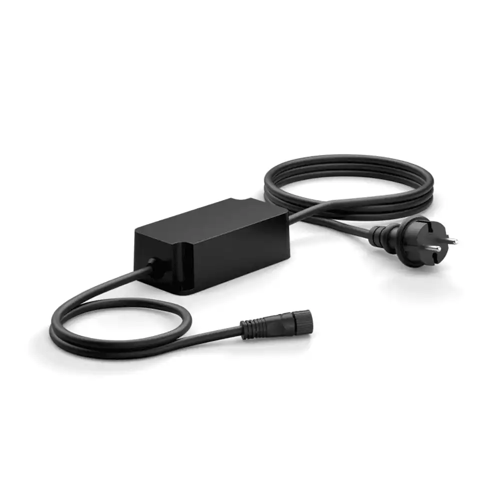 Fuente de alimentación Philips Hue 40W para exterior con cable y conectores incluidos.