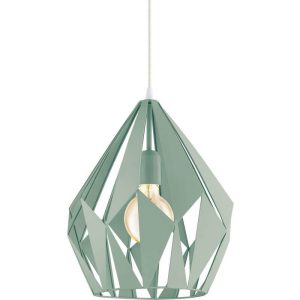 Lámpara Colgante de Techo CARLTON-P Verde Menta 1xE27 IP20 – Eglo - Imagen 4
