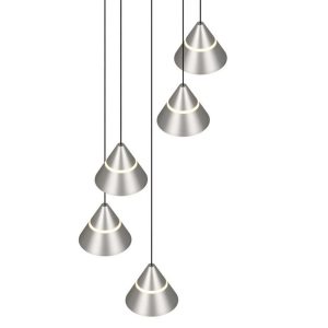 Lámpara Colgante LED ROMEO 5 Luces 35W 3500lm Gris IP20 - TRIO Lighting - Imagen 3