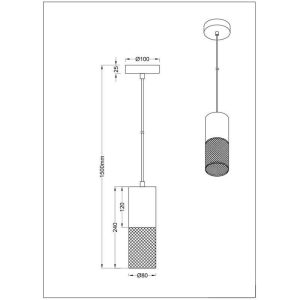 Lámpara Colgante TOSH Vintage Madera y Metal E27 - TRIO Lighting - Imagen 3