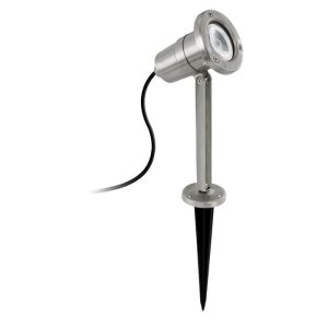 Lámpara de Estaca Exterior NEMA Plateada Orientable GU10 IP54 – Eglo - Imagen 1