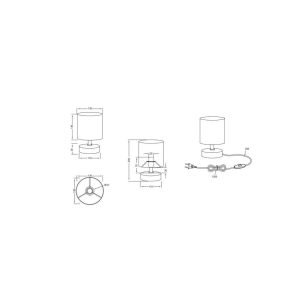 Lámpara de Mesa MARIE Cerámica Tallada E14 - TRIO Lighting - Imagen 3