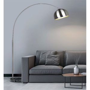 Lámpara de Pie ARGENTINA Níquel Mate Pantalla Metálica E27 IP20 - TRIO Lighting - Imagen 2
