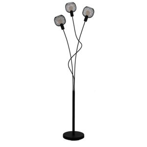 Lámpara de Pie Industrial WRINGTON 1 con Rejilla Negra 3xE14 IP20 – Eglo - Imagen 1