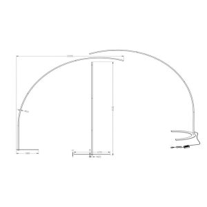 Lámpara de Pie LED Arco Blanca Shanghai 1800lm - TRIO Lighting - Imagen 3