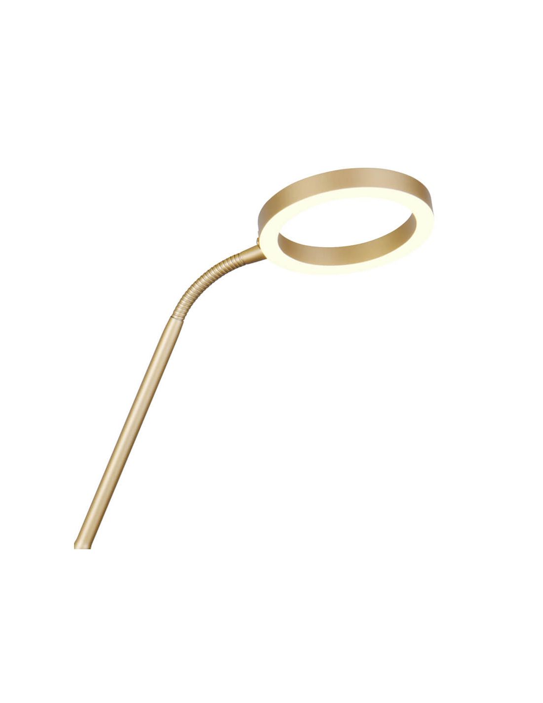 Lámpara de pie LED Willis oro detalle aro de luz y brazo lector Trio Lighting