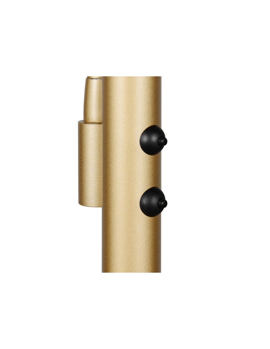 Lámpara de pie LED Willis oro detalle estructura y reguladores Trio Lighting