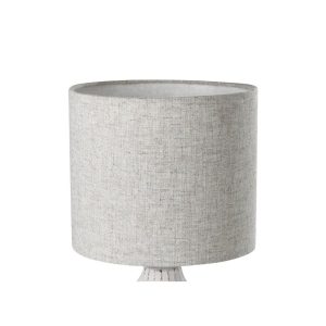 Lámpara de Sobremesa BELLARIVA 3 de Cerámica Blanca con Pantalla Textil E27 36 cm IP20 – Eglo - Imagen 3