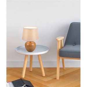 Lámpara de Sobremesa LUXOR Cerámica Madera E14 IP20 - TRIO Lighting - Imagen 2
