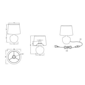 Lámpara de Sobremesa LUXOR Cerámica Madera E14 IP20 - TRIO Lighting - Imagen 4